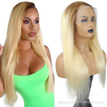 Remy hair 13*4 lace frontal straight wigs, 613 frontal wig 100% human hair, human wigs 100% human hair blonde